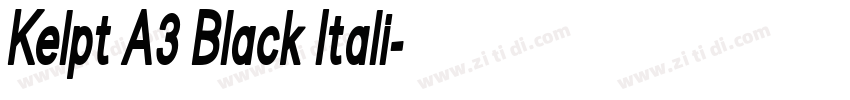 Kelpt A3 Black Itali字体转换